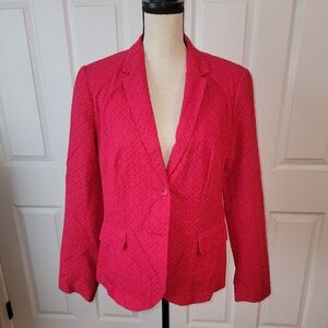 Talbots Magenta Eyelet Blazer